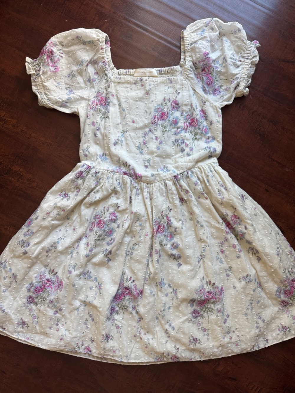 LoveShackFancy - Kids Girls Floral Puff-Sleeve Dress